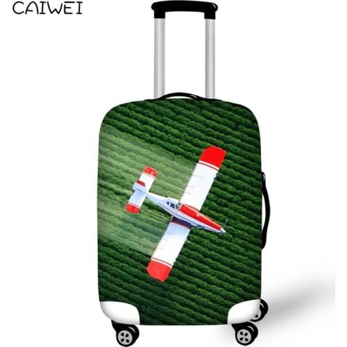 Aircraft print Elastic Thick Luggage Cover for Trunk Case Apply to 18''-30'' Suitcase,Suitcase Protective Cover Travel Accessor