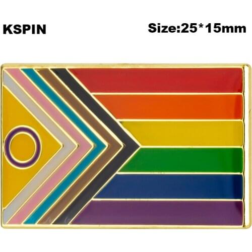 Intersex-Inclusive Progress Pride Lapel Pin Flag badge Brooch Pins Badges
