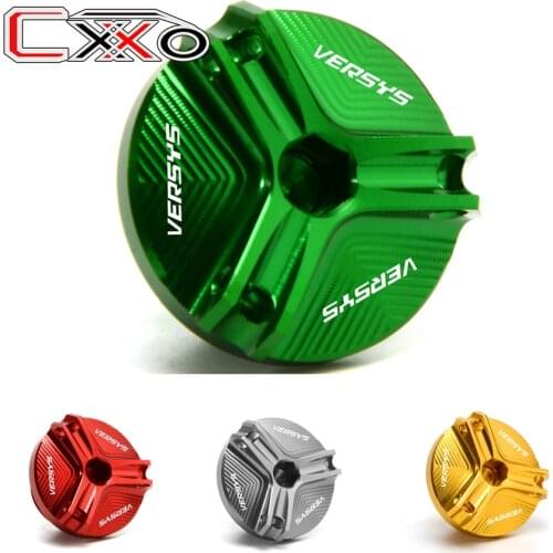 Oil Filler Cap Green For Kawasaki versys650 Versys 650 1000 Motorcycle Engine Magnetic Oil Drain Plug Cover
