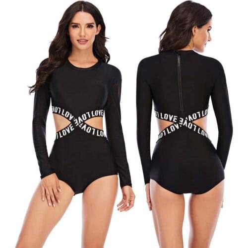 Summer Rashguard One Piece Swimsuit Swimwear Sports Long Sleeve Swimsuits Surf Rash Guard Bodysuit Jumpsuit