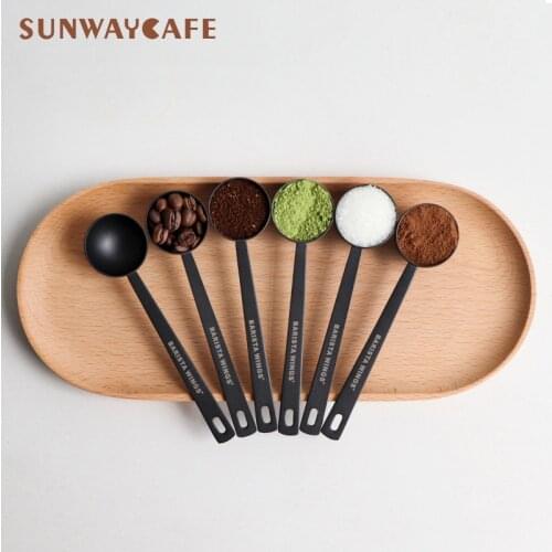 1Pcs 304 stainless steel Coffee beans Spoons Scoop For Coffee Tea Sugar Salt Flatware Long handle Spoons Tools Kitchen Supplies