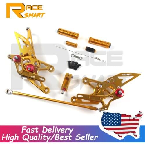 Motorcycle Rearset Footpegs For YAMAHA YZF R1 2007-2008 CNC Adjustable Footrest Foot Rest Pegs Pedal YZFR1 YZF-R1 07 08 Gold Hot