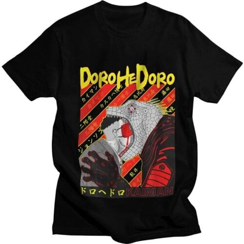 Kaiman Dorohedoro T-shirt Men Graphic T Shirts Short Sleeve Caiman Tshirts Cotton Tee Top Clothing