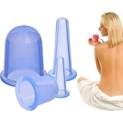 JINYU Silicone Body Cupping Cups Set For Face Neck Back Eyes Massage Vacuum Cans Anti-cellulite Massager Suction Cup Treatment