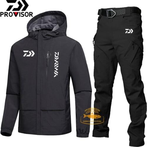 New Daiwa Autumn Winter Cycling Fishing Clothing Set Waterproof Windproof Suit for Fishing Wear Warm Man Outdoor Fishing Clothes