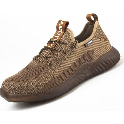 New Breathable Mesh Safety Shoes Men Safety Boots Work Shoes Men Puncture-Proof Work Sneakers With Steel Toe