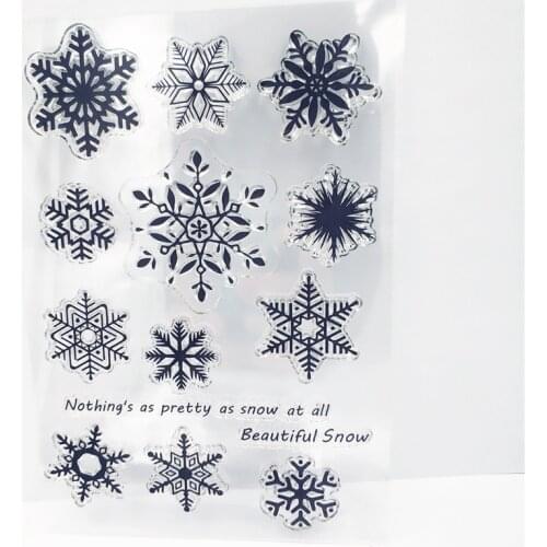 PANFELOU snowflake Transparent Clear Silicone Stamp/Seal for DIY scrapbooking/photo album Decorative clear stamp sheets