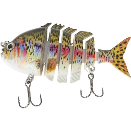 3.5"/4" Multi Jointed Fishing Tackle Lure Bait Bass Crank Swimbait Life Like