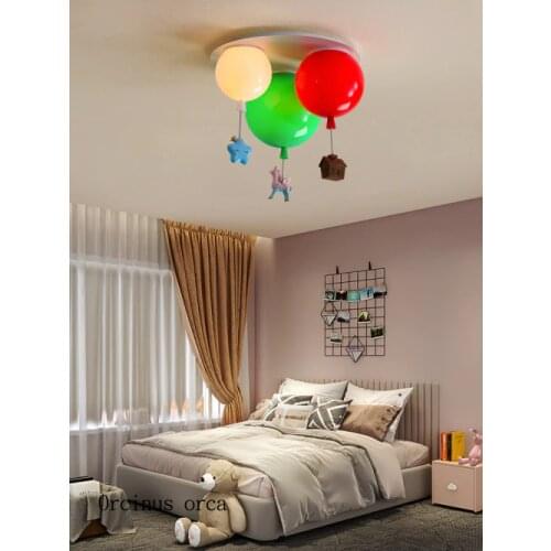Nordic modern cartoon ceiling lamp net red bedroom lamp creative personality childrens bedroom color balloon ceiling lamp