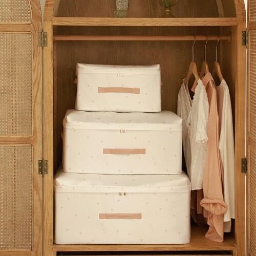 126L large cotton linen folding storage bag home storage organization Quilt toy storage box bins clothes organizer Travel bag