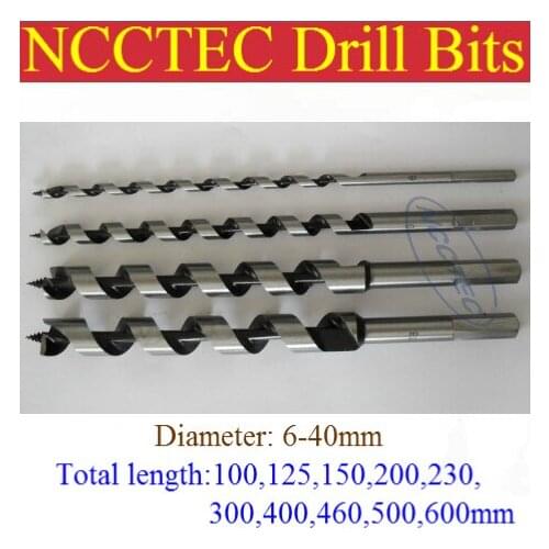 14mm diameter wood screws drill bits | 0.55'' 9/16'' woodworking Spiral drill tools FREE shipping | 14*200mm