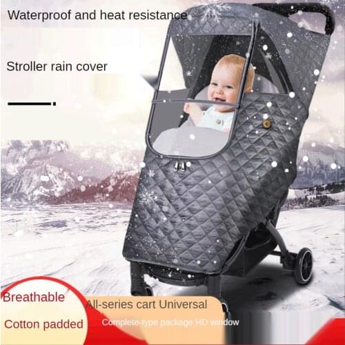 Universal Waterproof Winter Thicken Rain Cover Wind Dust Shield Full Raincoat for Baby Stroller Accessories Cane Pushchairs Suit