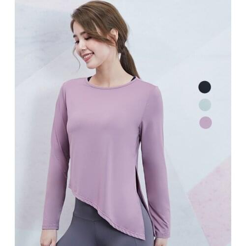 Willarde Women Long Sleeve Yoga T-shirt Solid Fitness Workout Shirts Quick Dry Running Gym Crop Tops