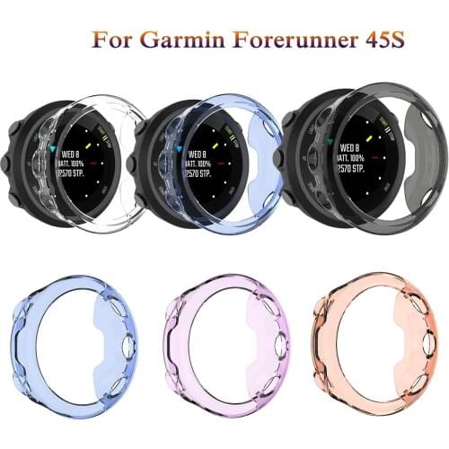 TPU Protection Silicone Cases Shockproof Cover For Garmin forerunner 45S Smart watch Shell Cases for Garmin forerunner 45S Cover