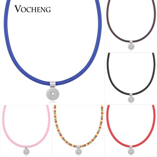 10pcs/lot Wholesale 11 Colors Cotton 18mm Snap Button Charm Pendant Necklace NN-383*10 Free Shipping