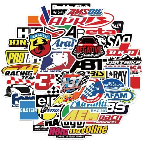 25/50PCS JDM Racing Car Modification Graffiti Stickers For Motorcycle Helmet Drifting Car Waterproof Decals Sticker Toy