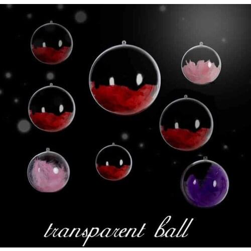 5/6/8/10pcs Plastic Transparent Hanging Ornament Balls Sphere Baubles For DIY Christmas Wedding Party Decoration (10pcs/lot)