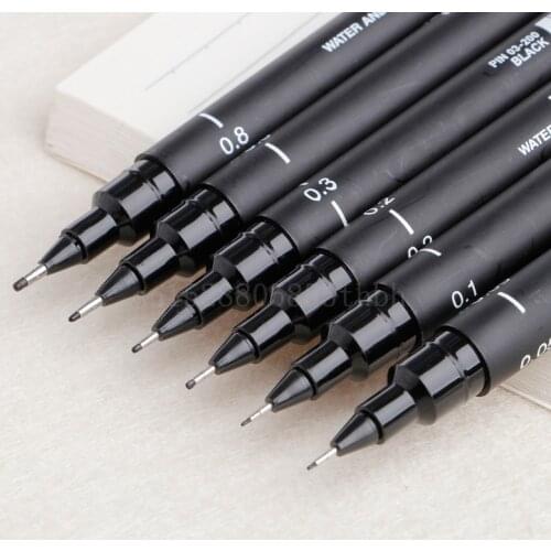 6PCS New Portable Drawing Ultra Fine Line Pen Good Chemical Resistant High Quality Pen Art Markers Hot Sale Drawing Pen