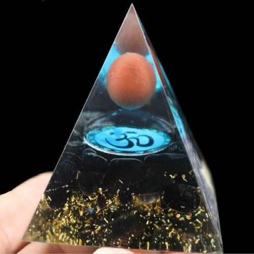 American Obsidian 3D Energy Pyramid Decorations Home Office Ornaments Send Boyfriend Father Lucky Stone Birthday New Year Gifts