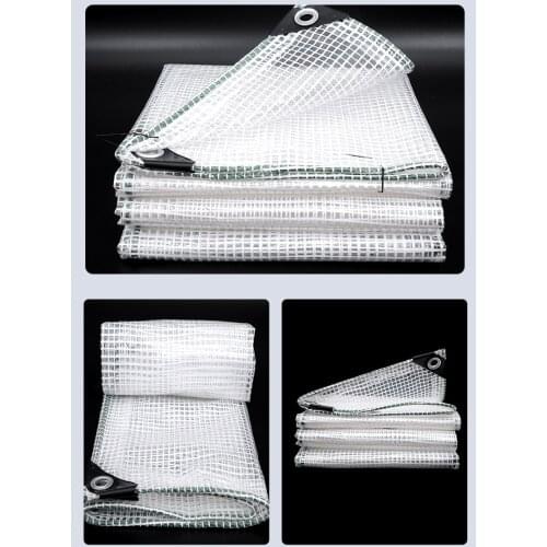 New 2021 Plastic PE Soft Glass Clear Waterproof Tarp Thicken Garden Balcony Sun Shade Tarpaulin Outdoor Track Carport Rain Cloth