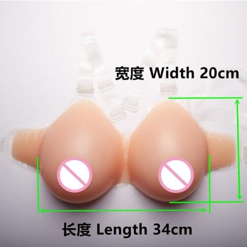 G Cup 2400g/pair False breast Artificial Fake boobs realistic silicone breast forms crossdres new Strap-On Silicon Breast Form