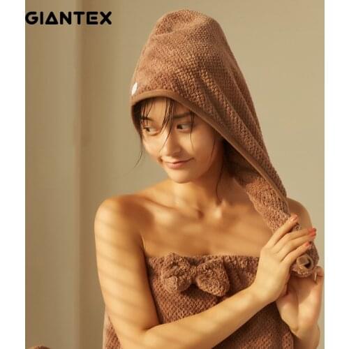GIANTEX Women Shower Towels Bathroom Cotton Towel Hair Towel Bath Towels For Adults toallas serviette de bain recznik handdoeken