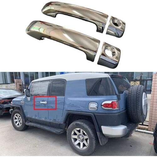 For Toyota FJ CRUISER 2007-2021 Chrome Door Handle Cover Trim Car Styling Accessories