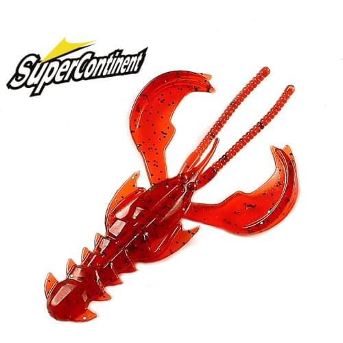 Supercontinent CRAZY 65mm/40mm Lobster Soft Plastic Lure Fishing Lures Attractive Shrimp odor salt Wobbler