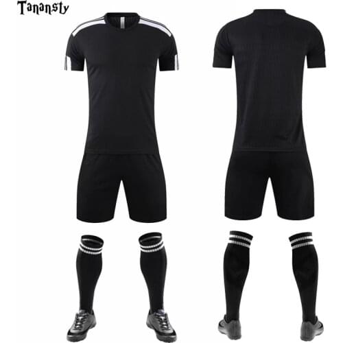 DIY Soccer jersey set men football uniform custom soccer jerseys futbol adult football blank suit 2021 New Big Size tracksuit