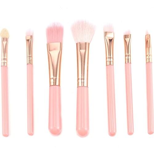 7Pcs Face Makeup Brushes Set Cosmetic Foundation Blush Eye Shadow Blush Brush Make Up Brush Shadow Oblique Eyebrow Brush Tool