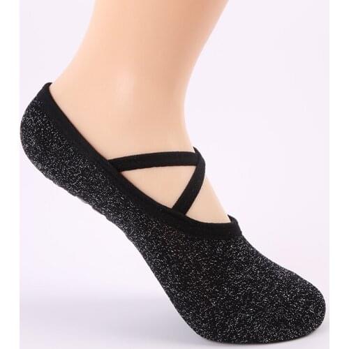 USHINE New Style Black Gym Yoga Socks Non-slip Yoga Socks Pilates Dance Socks Children Women Ballet Socks Yoga Socken