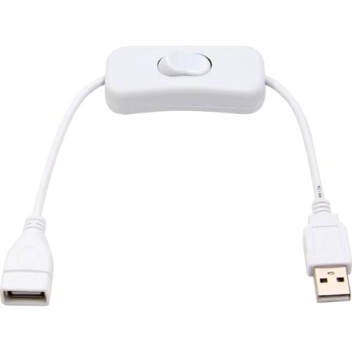 New USB Cable Male To Female Switch ON OFF Cable Toggle LED Lamp Power Line 28cm USB Extension Patch Cord For Hard Disc Network