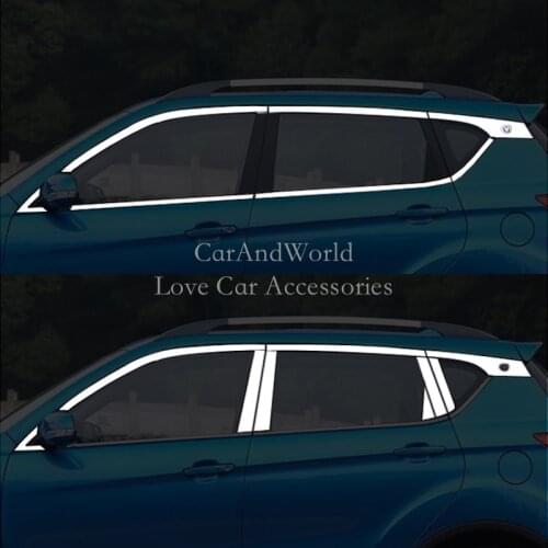For 2012-2017 Changan CS35 Car Door Window A/B/C Pillar Frame Column Strips Trims Stainless Steel Sticker Cover Car Accessories