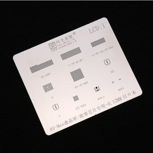 BGA Reballing for iPhone XR XS MAX X 8 8Plus 7 7Plus 6S 6SP LCD Display IC FACE IC Chip BGA Stencil Direct Heating Soldering Net