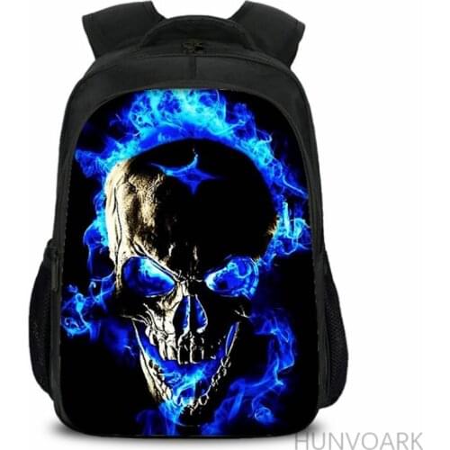 16 Inch skull 3D Printing Children School Bags Orthopedic Backpack Kids Boys Girls Mochila Infantil Cartoon Bags