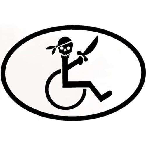 Pirate Symbol Super Funny Handicap Bumper SUV Door Laptop Motorcycle Kayak Home Jdm Car -covers Car Sticker Car Accessories