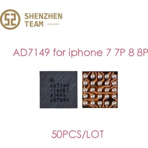 SZteam 50pcs/lot AD7149 fingerprint IC chip U10 for iphone 7 7p 8 8plus HTU1-D2 on cable