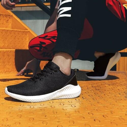 2020 39 solid spring Men Sneakers para mens athletic man comfortable walking casual Breathable hot Fashion fashion knitting for