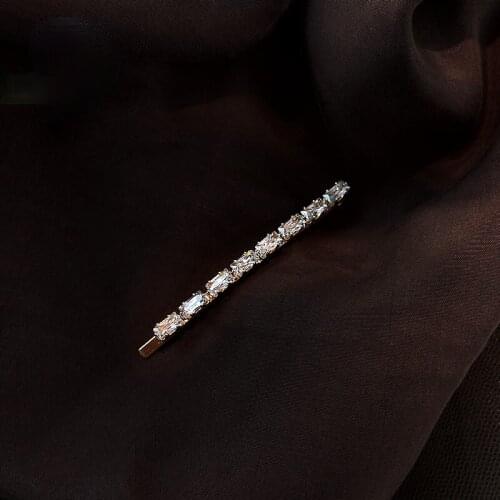 2020 Hair Clip New Luxury zircon one character clip versatile girl hair accessories sexy party womens headdress bangs hairpin