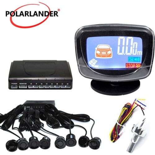 Car Backup Parking LCD Display monitor Radar Detector 8 Sensors Car Reverse Radar 44 colors Auto Parktronic