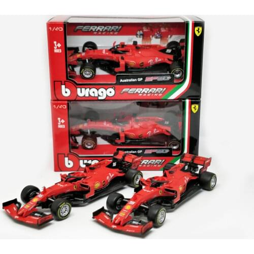 BBurago 1:43 F1 2019 SF90 #5 Sebastian Vettel #16 Charles Leclerc Normal Version Formula one Racing Diecast Car