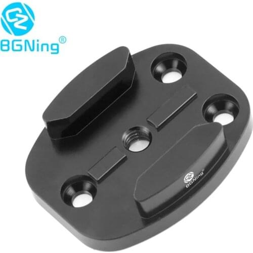 BGNing Aluminum Flat Surface Mount Tripod CAM Adapter (Black ) for Gopro 8 7 6 Xiaoyi SJCAM for AKASO EK7000 4K Action Camera