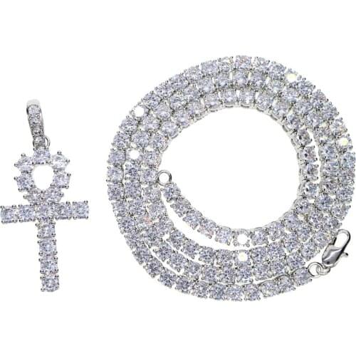 Ice out Jesus Crossing Crystal Pendant Men Women Jewelry Gifts Iced out Bling Rhinestone Crystal Pendants Necklaces