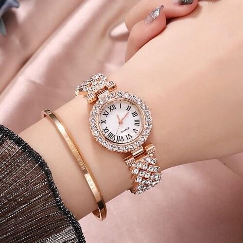 Luxury Crystal Dress Wristwatches Relogio Feminino Bracelet Watches Women Clock Womens Fashion Casual Quartz Watch Reloj Mujer