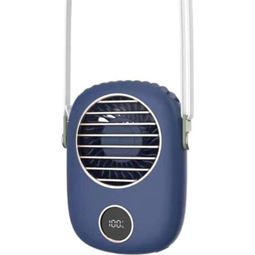 F9 Hanging Neck Small Fan Rechargeable Radiator Outdoor Travel Handheld Portable Silent Small PC Fan LED Display