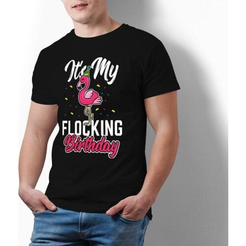 Flamingo Tshirt Funny 100 Percent Cotton Short Sleeves T Shirt Printed Basic Tee Shirt Mens Oversize