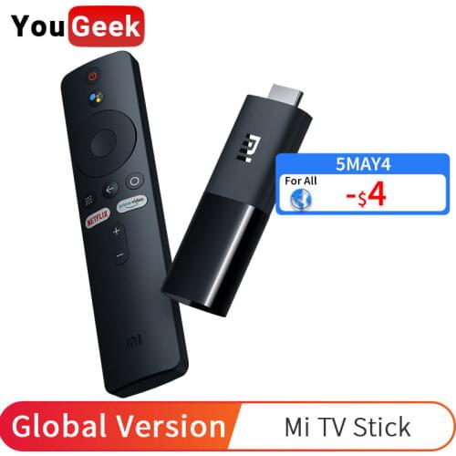 Global Version Xiaomi Mi TV Stick Android TV 9.0 Quad-core 1080P Dolby DTS HD Dual Decoding 1GB RAM 8GB Google Assistant Netflix