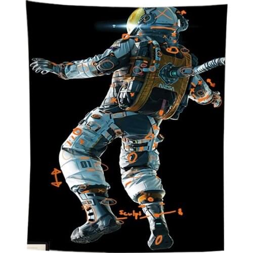 Space exploration tapestry wall cloth tapisserie murale trippy astronaut blanket tapiz tela pared