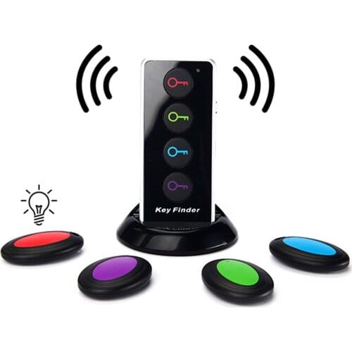 Key Finder Wireless Locator Tracker Pet Dog Cat Smart Anti-Lost Activity Tracker with Flashlight for Key Phone Luggage Bag