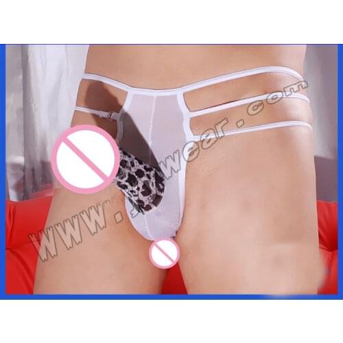 Leopard sexy thong jj sets of mens underwear passion wild mens underwear sexy gay jockstrap gay underwear string homme